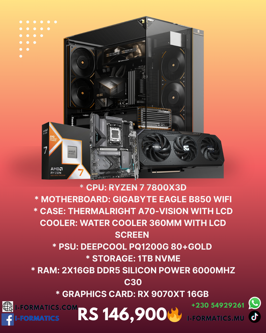 The Ultimate Gaming King - 7800X3D + RX9070XT 16GB