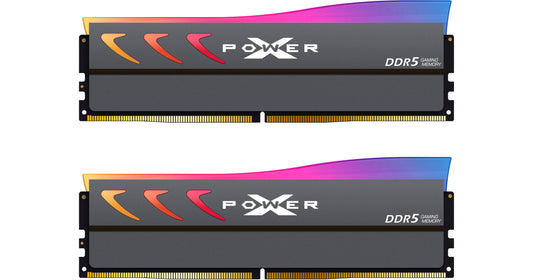 Silicon Power 32GB Storm DDR5 6000 MHz C30 UDIMM Memory Kit with Heat Sink (2 x 16GB, Gray)