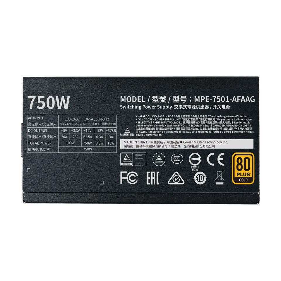 MWE Gold 750w - V2 Full Modular 80 Plus Gold